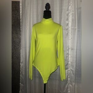 Wild Fable Neon Yellow Long Sleeve Bodysuit